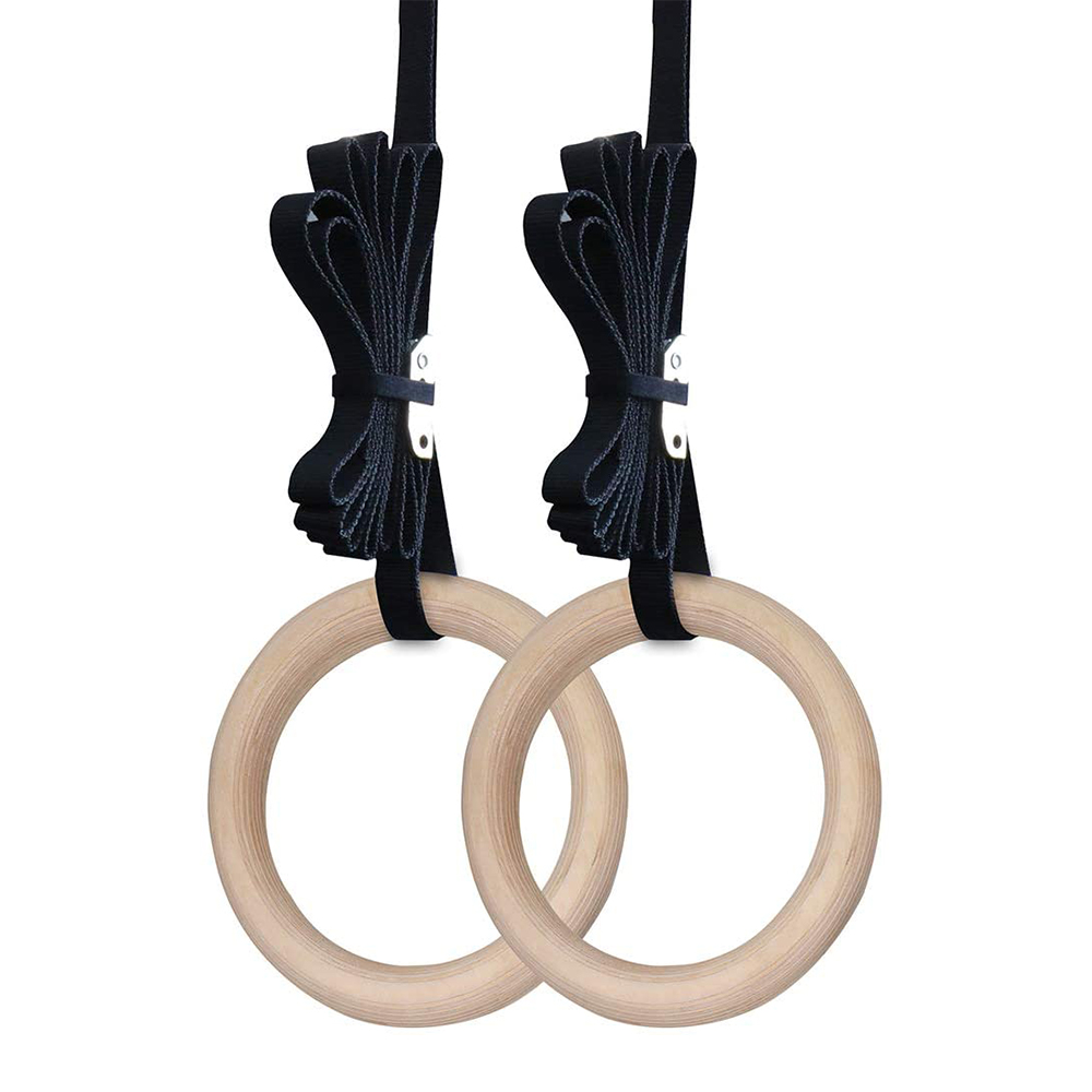 Gymnastic Rings Wooden - 28/32 مللي متر اللياقة البدنية حلقات