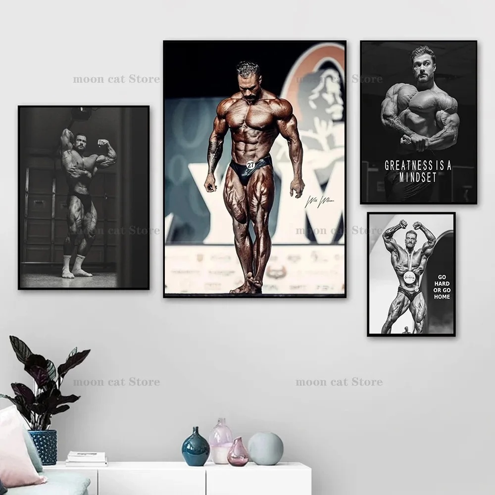 Home Gym On Wall - قماش اللوحة كريس بامستيد كمال الاجسام