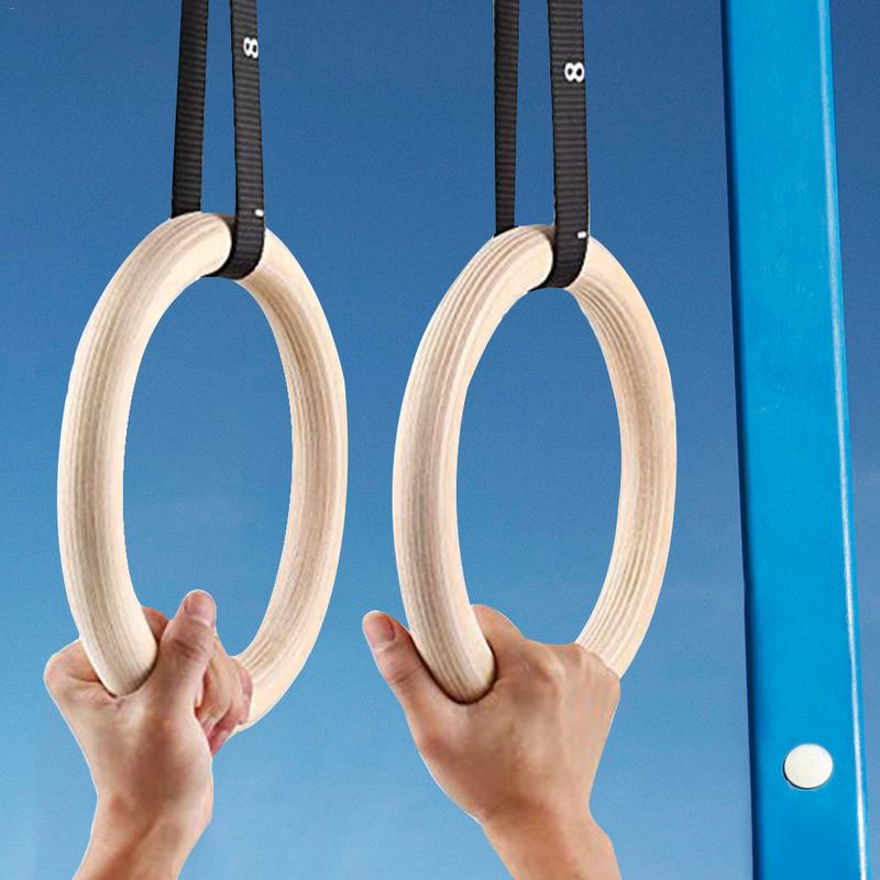 Gymnastic Rings Wooden - قطعة واحدة من حلقات الجمباز المصنوعة