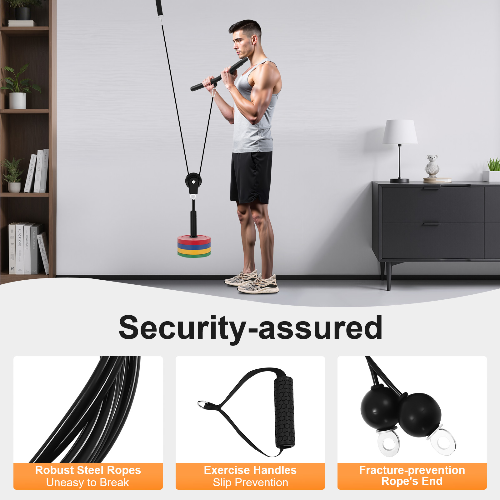 Home Gym Pulley System - نظام تمارين الكابل بوزن 120 كجم،