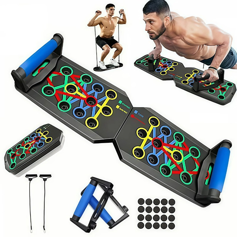 Home Gym System - لوح تمارين قابل للطي مع أربطة