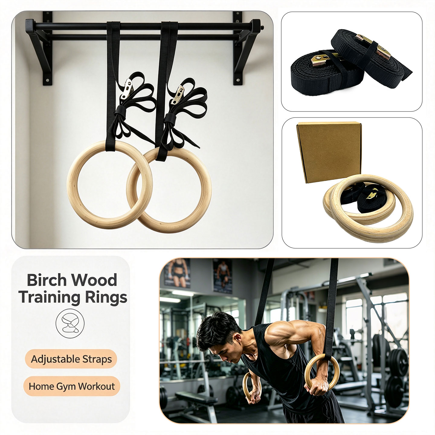 حلقات الجمباز المصنوعة من خشب  - مراجعة Gymnastic Rings Wooden وسعره