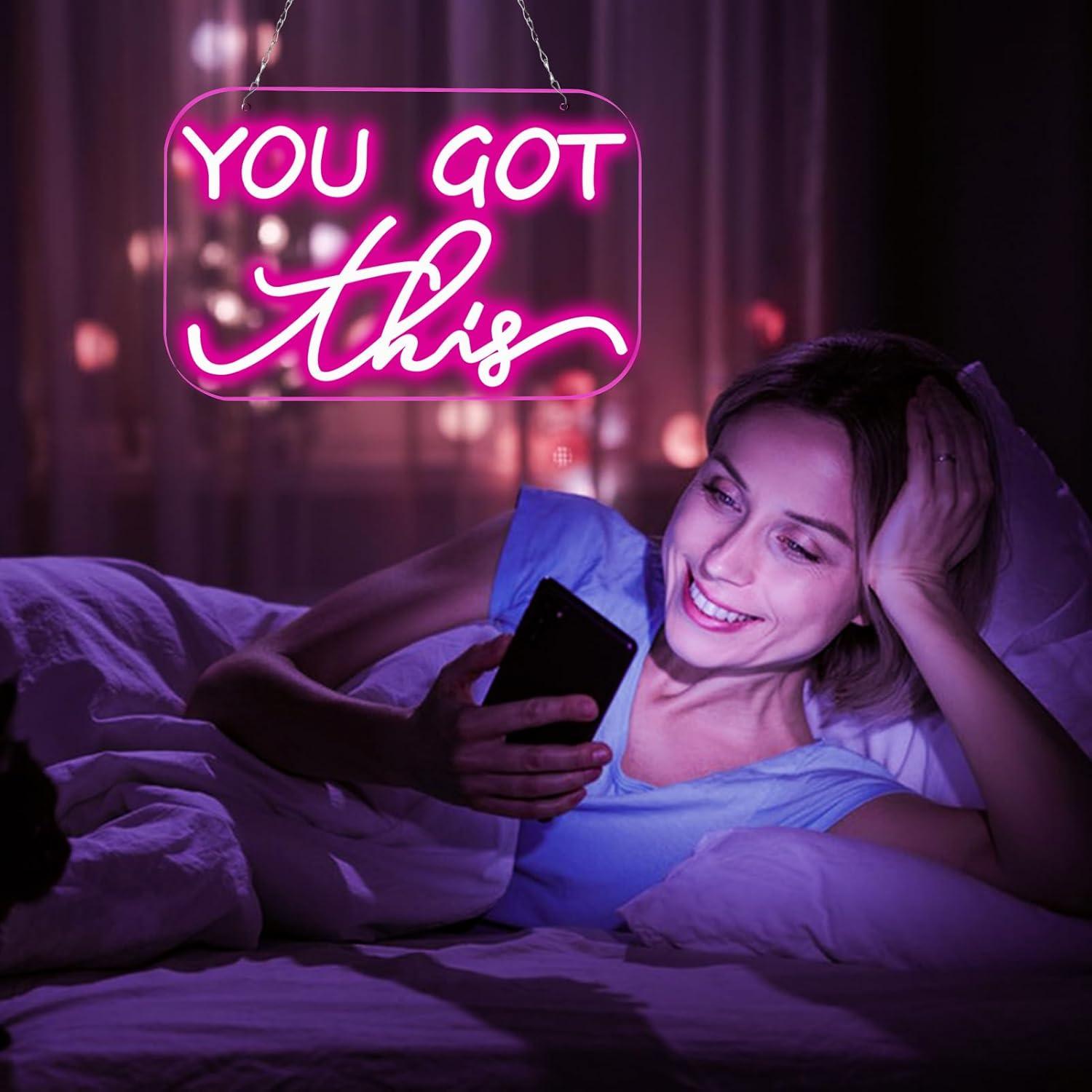 لديك هذا - لافتة نيون بإضاءة L - مراجعة Home Gym Neon Sign وسعره
