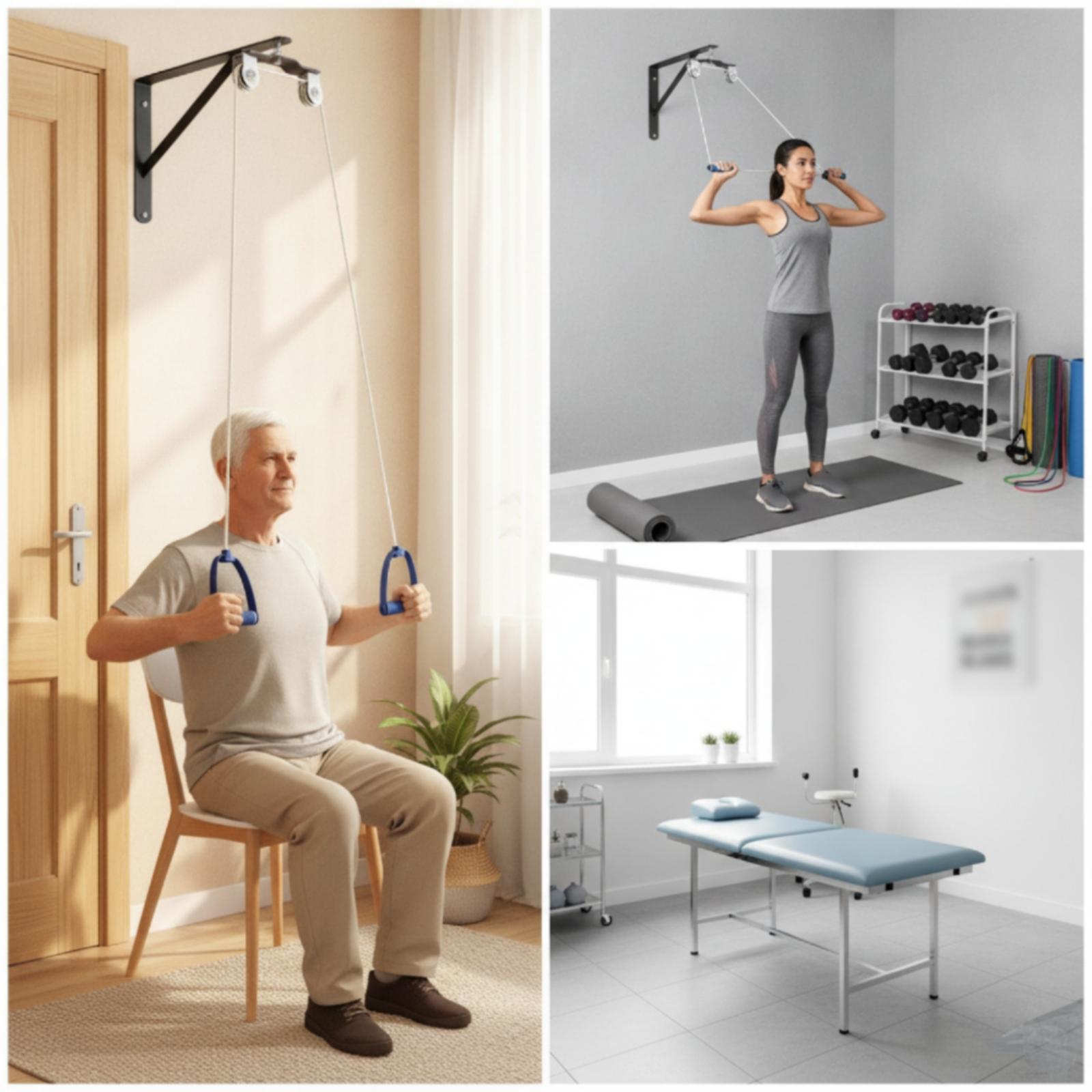 جهاز تدريب عضلات الكتف مع مقاب - مراجعة Home Gym Pulley System وسعره