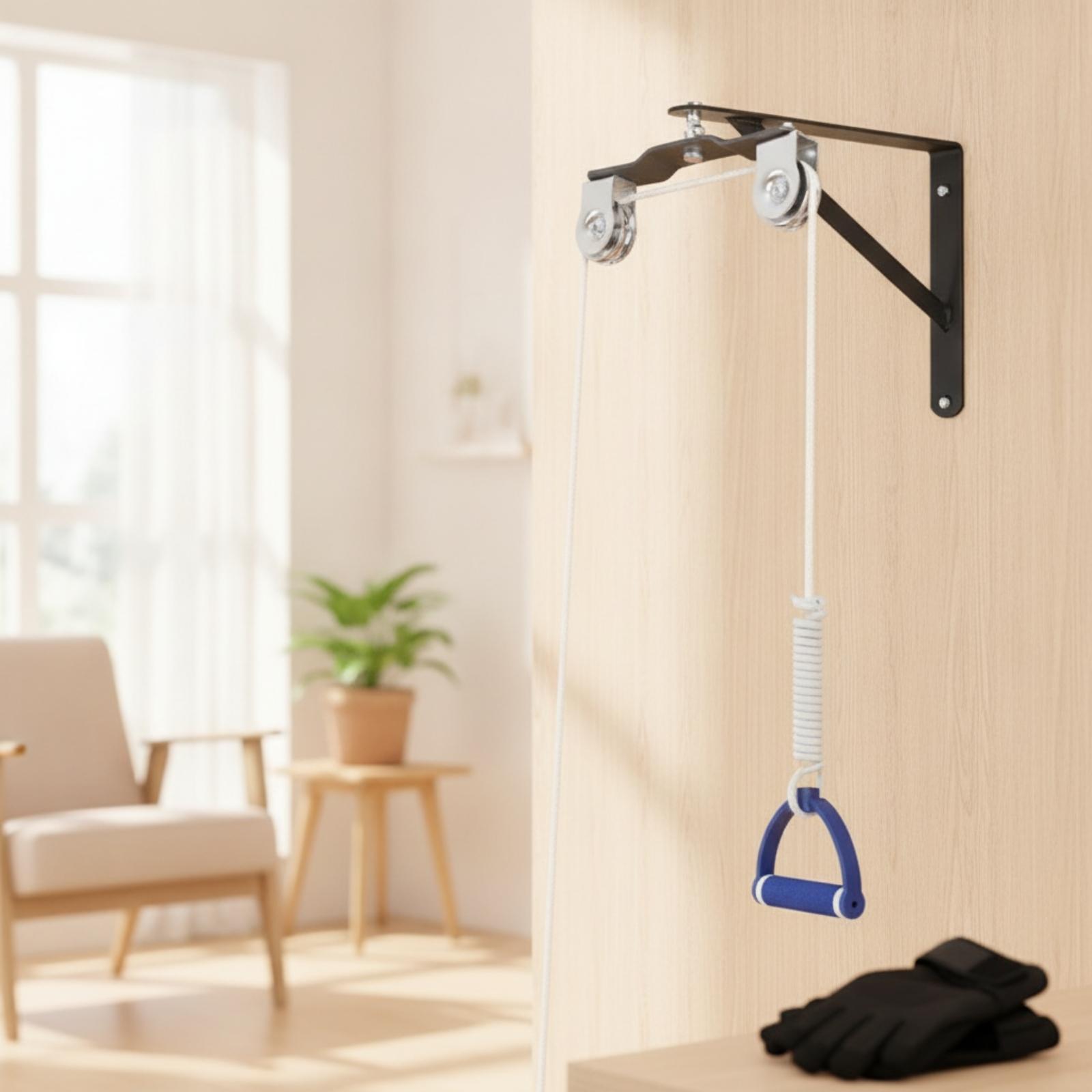 جهاز تدريب عضلات الكتف مع مقاب - مراجعة Home Gym Pulley System وسعره