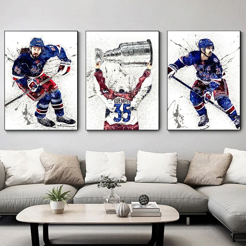 Abstract Ice Hockey Portrait S - مراجعة Home Gym On Wall وسعره