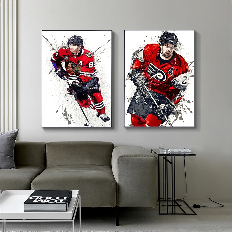 Abstract Ice Hockey Portrait S - مراجعة Home Gym On Wall وسعره