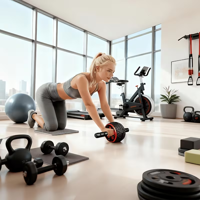 عجلة تمارين البطن وسجادة الركب - مراجعة Home Gym Necessities وسعره