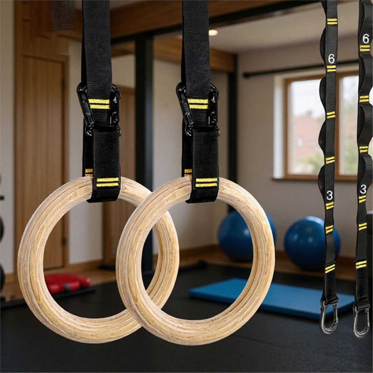 عرض الصيف: حلقتان خشبيتان محمو - مراجعة Gymnastic Rings Wooden وسعره