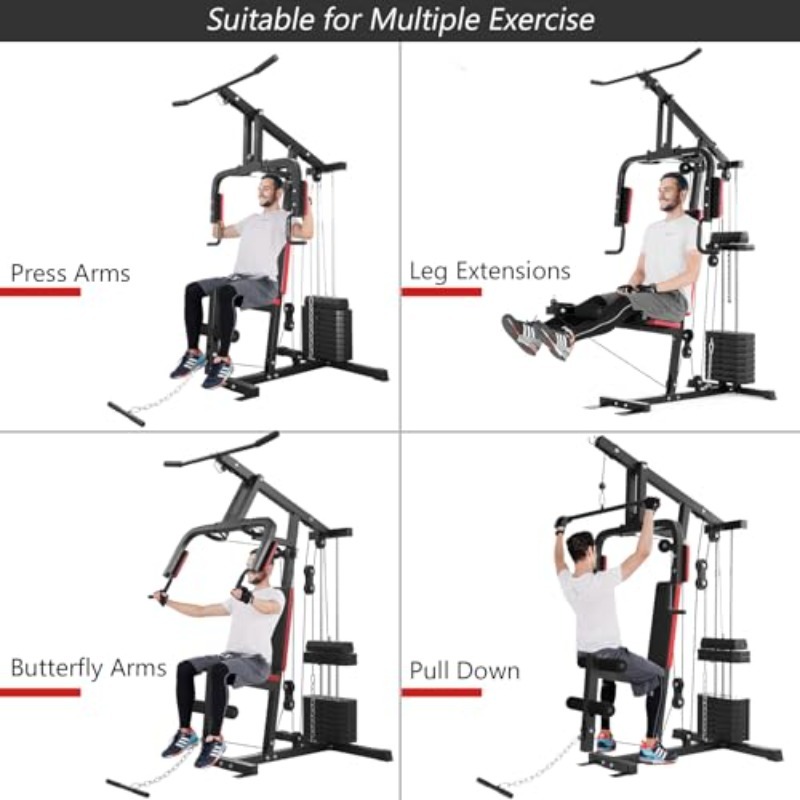 نظام رياضي منزلي متعدد الوظائف - مراجعة Home Gym Lat Pulldown Machine وسعره