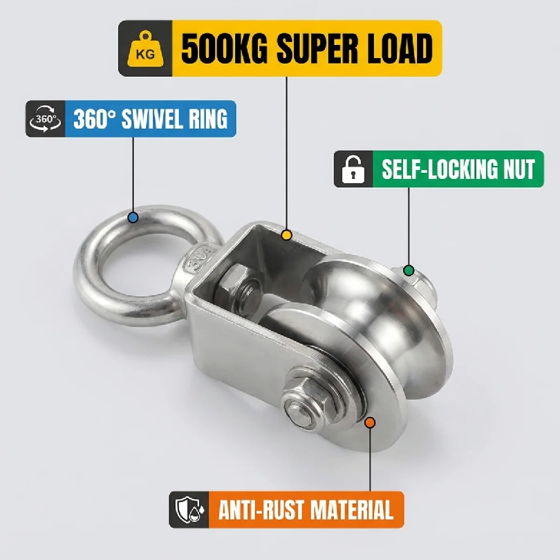 قطعة واحدة من بكرة دوارة على ش - مراجعة Home Gym Pulley System وسعره