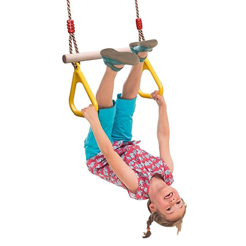 مجموعات أرجوحة للعب في الأماكن - مراجعة Gymnastic Rings Wooden وسعره