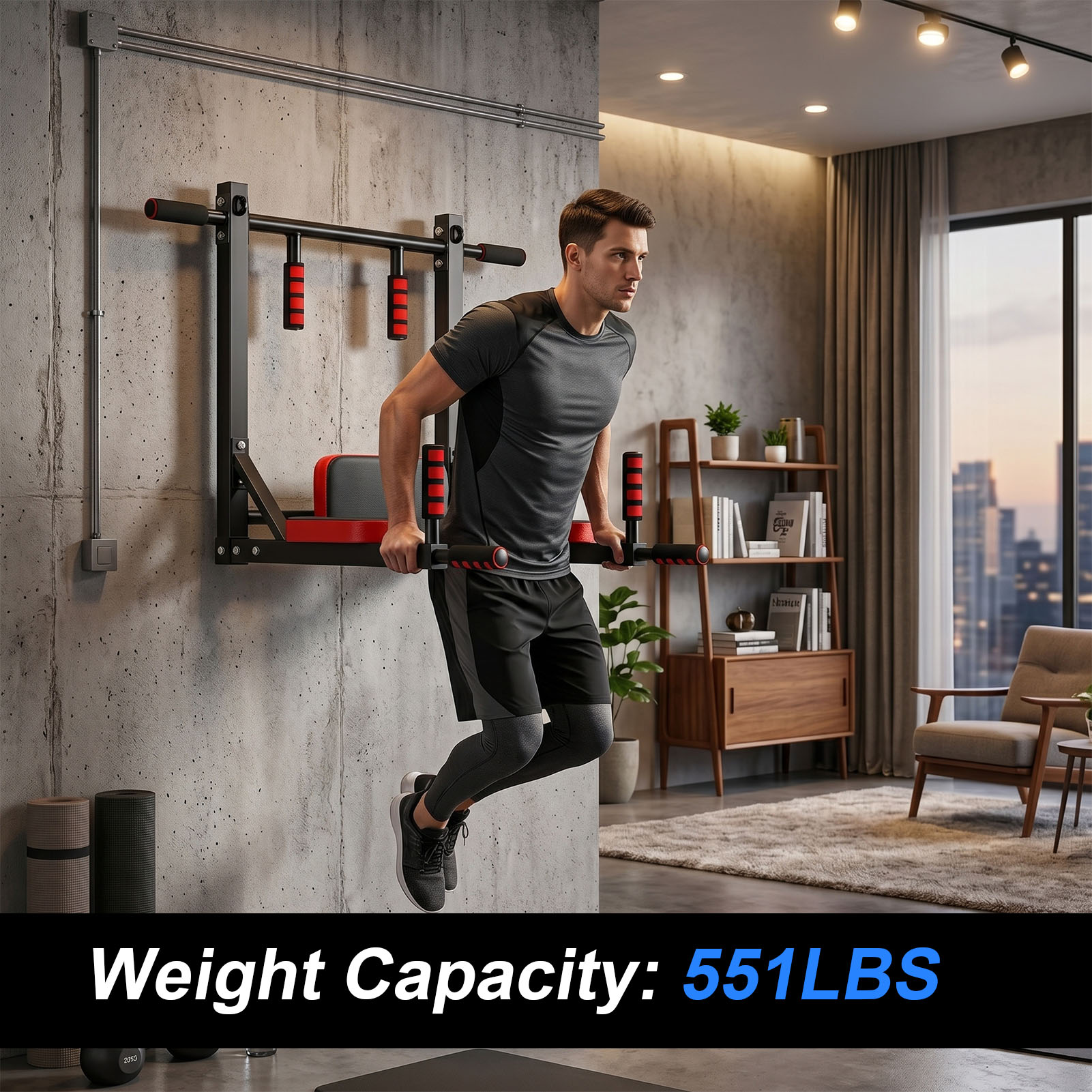 عارضة تمارين السحب المثبتة على - مراجعة Home Gym On Wall وسعره
