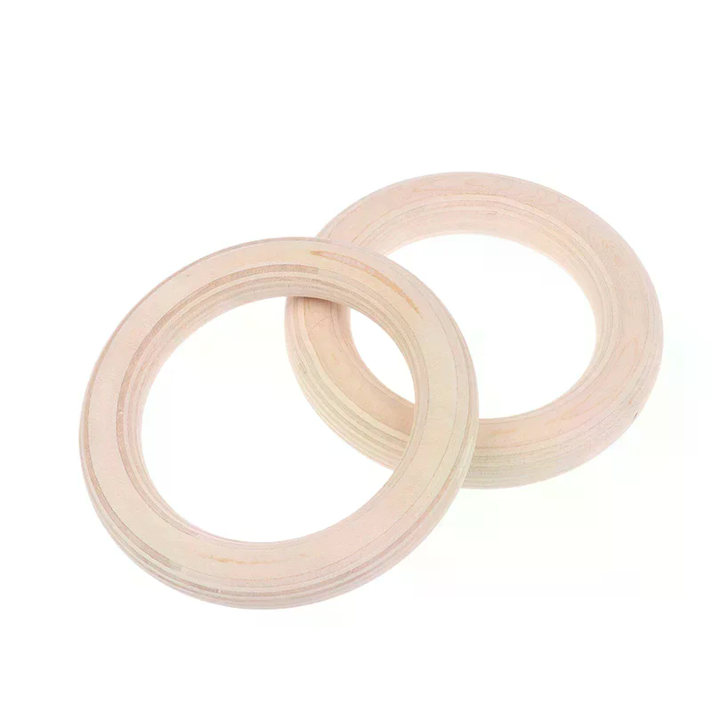 2 قطعة حلقة خشبية المحمولة كرو - مراجعة Gymnastic Rings Wooden وسعره
