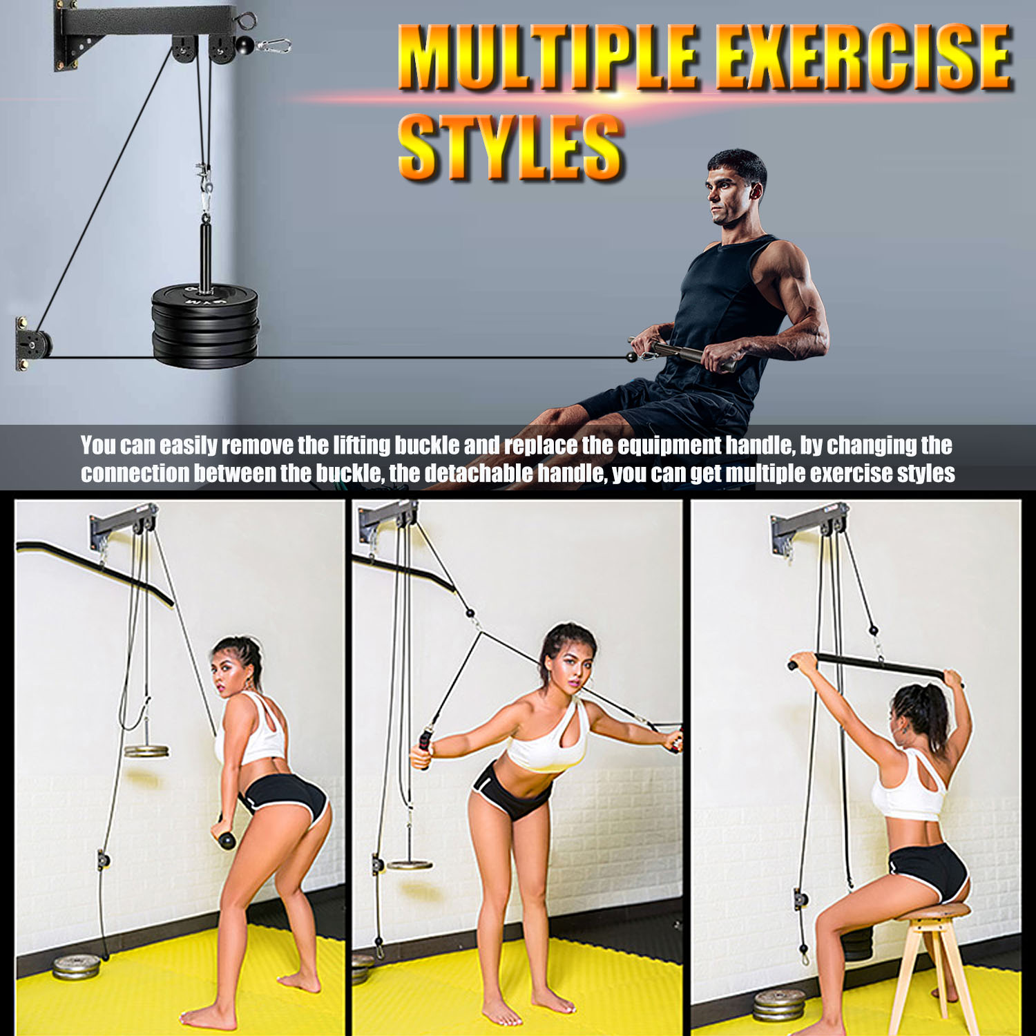 نظام بكرة مثبت على الحائط لليا - مراجعة Home Gym Pulley System وسعره
