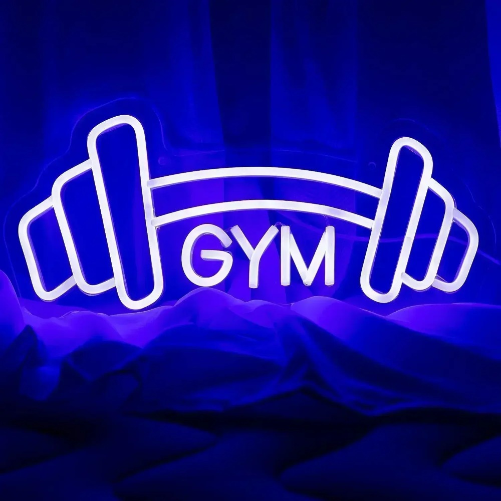 الحديد رياضة النيون تسجيل الأز - مراجعة Home Gym Neon Sign وسعره