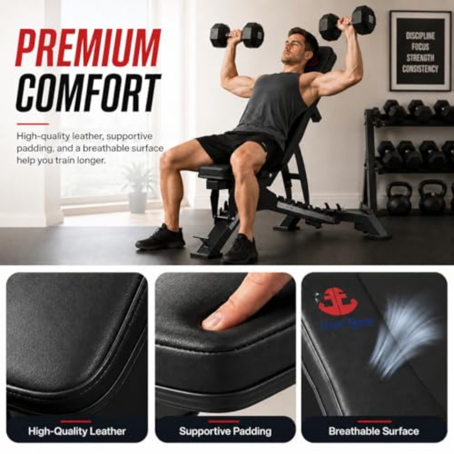 مقعد تمارين قابل للتعديل لصالة - مراجعة Home Gym Bench وسعره