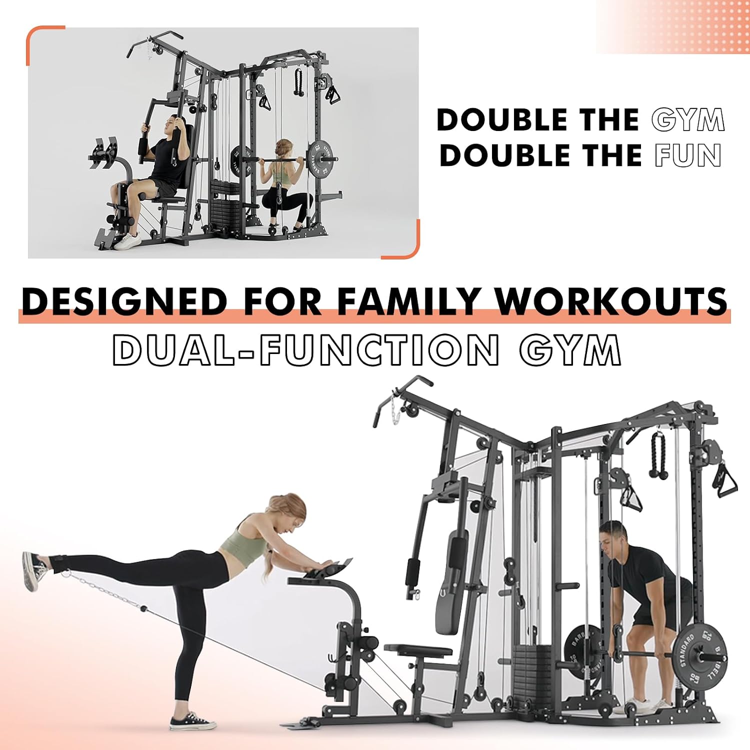 جهاز سميث مزدوج المحطات، قفص ت - مراجعة Home Gym Tunturi وسعره