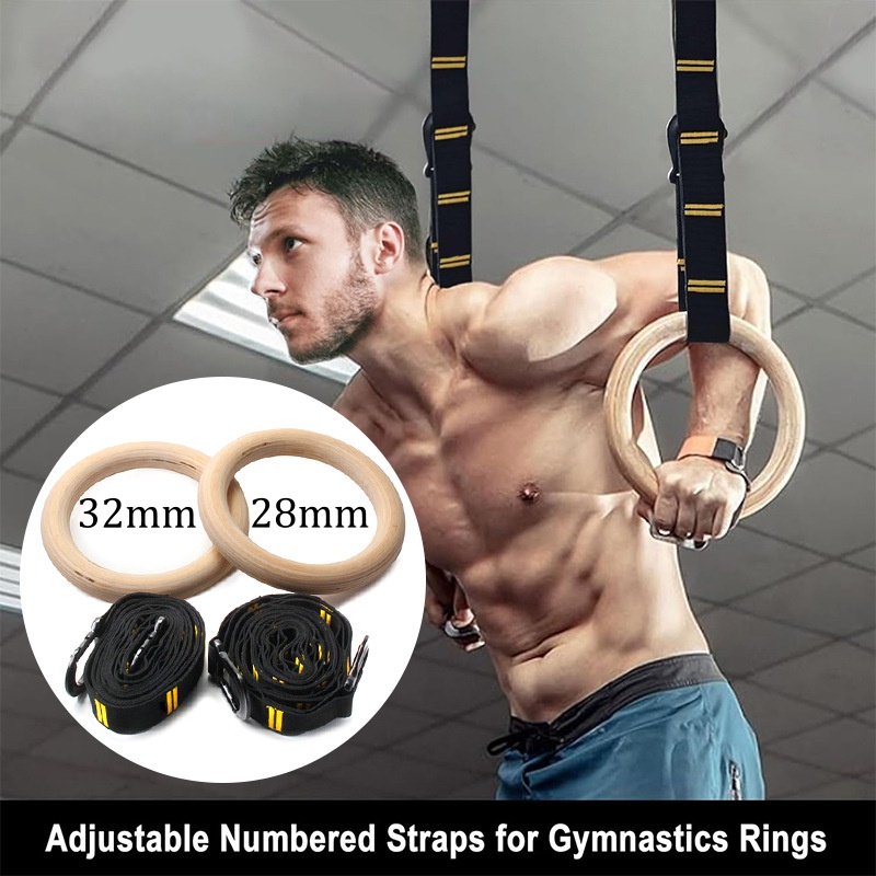 حلقات جمباز خشبية قابلة للتعلي - مراجعة Gymnastic Rings Wooden وسعره