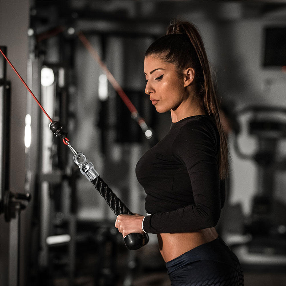قطعتان من حبل التريسبس المقوى  - مراجعة Home Gym Lat Pulldown Machine وسعره