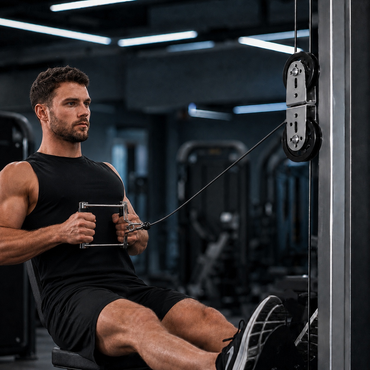 بكرة مزدوجة للياقة البدنية شدي - مراجعة Home Gym Lat Pulldown Machine وسعره